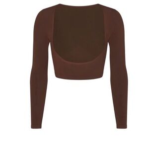 NWOT SKIMS Seamless Sculpt Open Bust Arm Shaper Women’s Size XXS Cocoa Brown